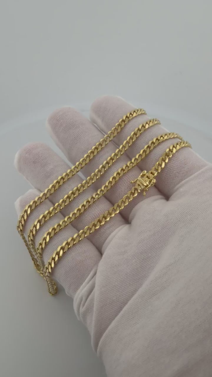 22" 4mm solid 10K yellow gold Cuban link chain, 24.2g – Ott Family Jewelry (11)