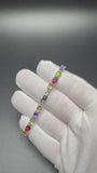 7" 4mm rainbow natural gemstone tennis bracelet, 20ctw, 925 silver, 9.3g – Ott Family Jewelry (9)