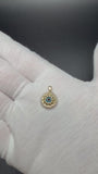 13mm 14K yellow gold round evil eye pendant, 1.1g – Ott Family Jewelry (5)