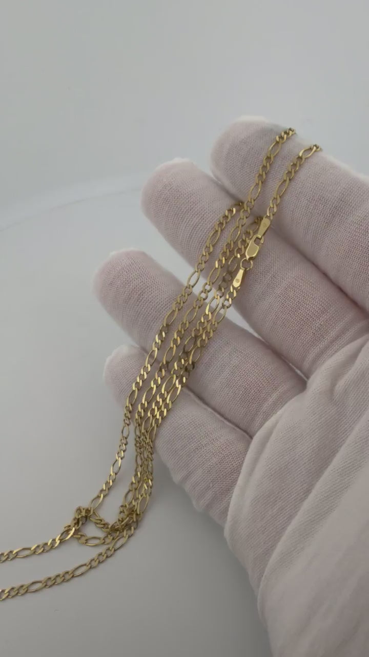 26" 14K Yellow Gold Figaro Chain 2.7mm 6.0g