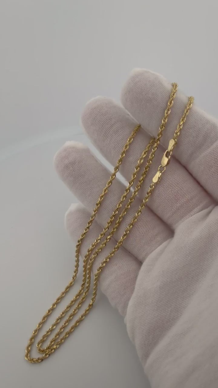 24" 2mm 14K yellow gold rope chain, 9.0g – Ott Family Jewelry (11)