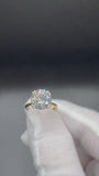 Size 6 14k Yellow Gold 5ct F VS+ Lab Diamond Solitaire Ring 3.5g