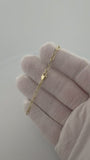 7" 14K Yellow Gold Paperclip Bracelet 3mm 1.12g