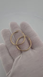 30mm x 2mm 18k Yellow Gold Hoops 2.5g