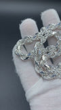 7mm Solid .925 Sterling Silver Diamond Cut Rope Chains – Italian Made