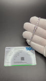 7" 14K White Gold 7.10ctw E-F VS Lab Diamond Tennis EGL Certified – 3.5mm – 8.97g