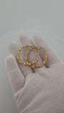 35mm 18K yellow gold twisted hoop earrings, 3.4g – Ott Family Jewelry (8)