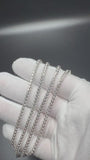 3mm Solid .925 Sterling Silver Rounded Franco Chains & Bracelets – Italian Made