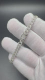 7.5" 3ctw Moissanite Silver Cuban 6mm 10.5g