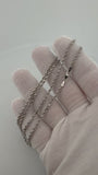 20" 14K White Gold Rope Chain 2.5mm 9.6g
