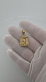 1.25" 14K Yellow Gold Jesus with CZ 4.7mm Bail 4.5g