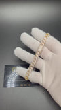 8mm Moissanite Cuban Bracelet, 5.5ctw D VVS1, GRA Certified, Gold Over 925 Silver, 9" (25.9g)
