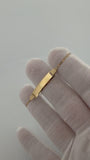 6" 14K Tri-Color Gold Valentino Baby ID Bracelet 1.5mm 2.4g