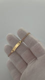 6" 3mm 14K yellow gold Figaro baby ID bracelet, 2.8g – Ott Family Jewelry (7)