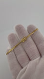 7" 10K Yellow Gold Cuban Bracelet 3mm 4.72g