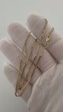 16" 14K Yellow Gold Foxtail Franco Chain 2mm 4.1g