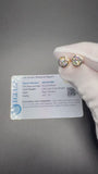 14k Yellow Gold 2ctw EGL Certified Round Bezel Set Lab Diamond Studs