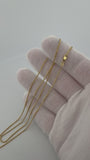 24" 14k Yellow Gold Franco 1mm 4.1g