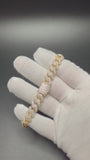 8" 10mm gold over silver moissanite Cuban bracelet, 6.89ctw D VVS1, 33.4g – Ott Family Jewelry (9)