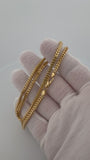 18" 14K Yellow Gold Foxtail Franco 3mm 12.15g
