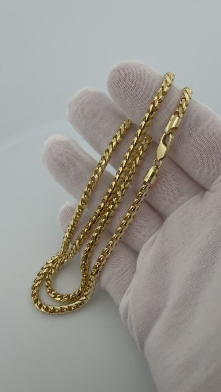 22" 3.5mm 14K yellow gold Franco chain, 48.2g – video – Ott Family Jewelry