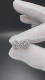 9mm 14k White Gold .8ctw VS/VVS Lab Diamond Cluster Studs 2.73g