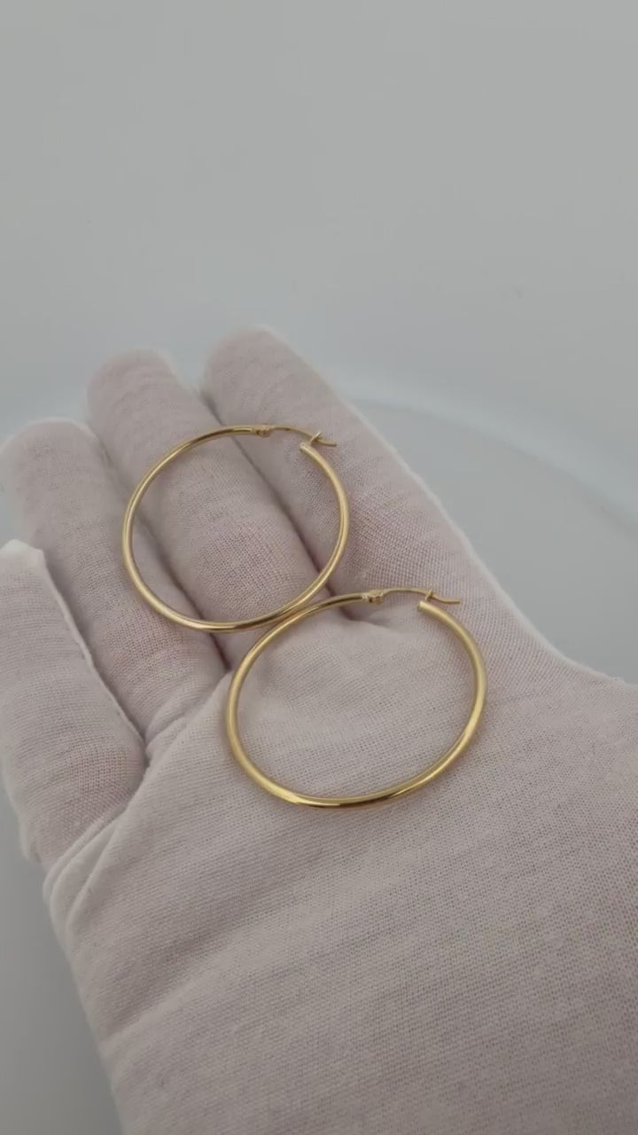 40mm x 2mm 14K yellow gold hoop earrings, 2.8g – Ott Family Jewelry (7)