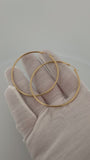 55mm x 2mm 14K Yellow Gold Hoops 3.2g