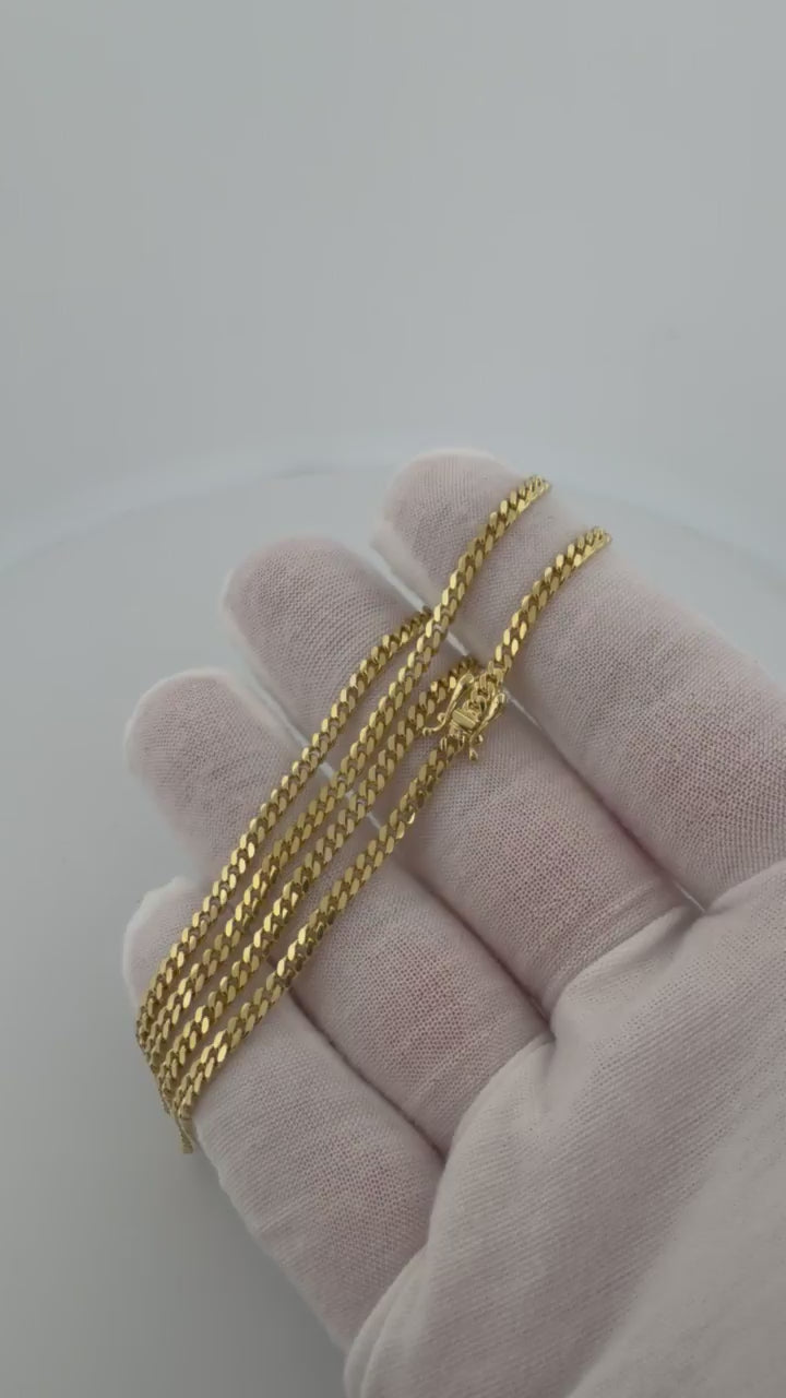 18" 3mm solid 14K yellow gold Cuban link chain, 12.45g – Ott Family Jewelry (12)