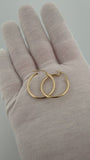 25mm x 2mm 14K yellow gold hoop earrings, 1.85g – Ott Family Jewelry (7)