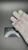 12mm Moissanite Cuban Bracelet, 10.18ctw D VVS1, GRA Certified, 925 Silver, 8" (41.7g)