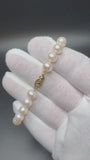 7.25” 14k Yellow Gold 8mm Freshwater Pearl Bracelet 15.9g
