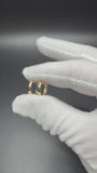 15mm x 3mm Flat Edge Hoop Earrings, 14K Yellow Gold (1.72g)
