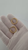 20mm x 3mm 14K Yellow Gold Fancy Hoops 1.8g