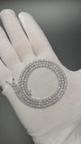 20" Silver 16.5ctw VS/VVS Lab Diamond Tennis Chain 3.4mm 31g