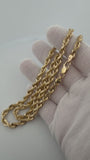 10K 6mm Handmade Solid Rope Chain