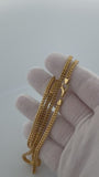 22" 14K Yellow Gold Foxtail Franco 3mm 14.1g