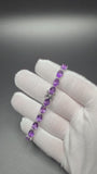 7.25" 6mm natural amethyst tennis bracelet, 30ctw, 925 silver, 14.6g – Ott Family Jewelry (8)