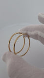35mm x 2mm 18k Yellow Gold Hoops 2.84g