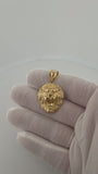 1.5" 14K Yellow Gold Lion Pendant 6.7mm Bail 5.55g