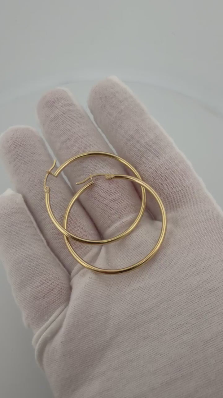 40mm x 2mm 14K yellow gold hoop earrings, 2.8g – Ott Family Jewelry (7)