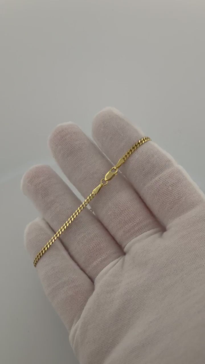 7.5" 2.5mm solid 10K yellow gold Cuban link bracelet, 3.0g – Ott Family Jewelry (8)