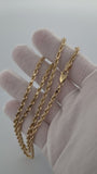 10K 8mm Handmade Solid Rope Chain