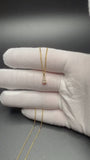 18" Gold over Silver Chain .5ctw Pear Lab Diamond Solitaire 1.5g