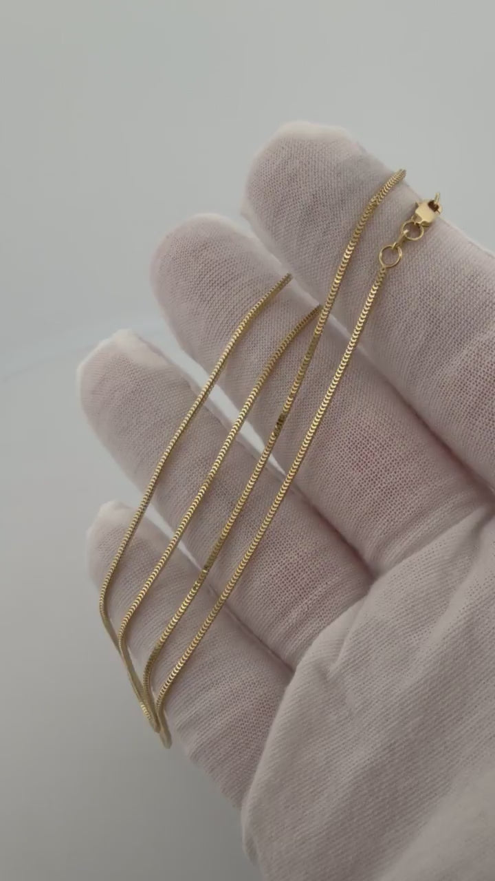 20" 14K Yellow Gold Snake Chain 1.5mm 2.4g