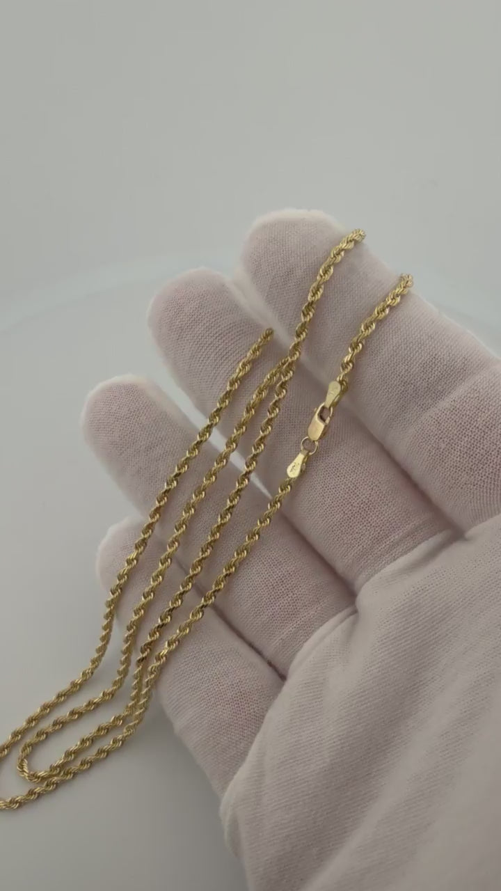 22" 2.5mm 14K yellow gold rope chain, 10.73g – Ott Family Jewelry (10)