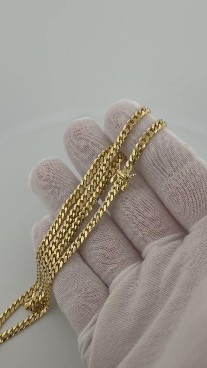 22" 4mm solid 10K yellow gold Cuban link chain, 24.0g – Ott Family Jewelry (12)