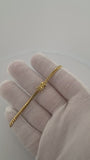 7.25" 14K Yellow Gold Cuban Bracelet 3mm 5.51g