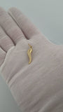 1.25" 14K Yellow Gold Italian Horn 4.6mm Bail .8g