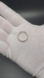 22mm 14k Yellow Gold 1/2ctw F VS/VVS Lab Diamond Circle Slide Pendant 2.0g